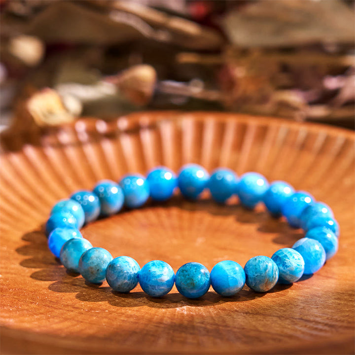 Buddha Stones Let The Past Go Blue Series Calm Tranquility Bracelet - Apatite(Wrist Circumference: 14-16cm) - image 11