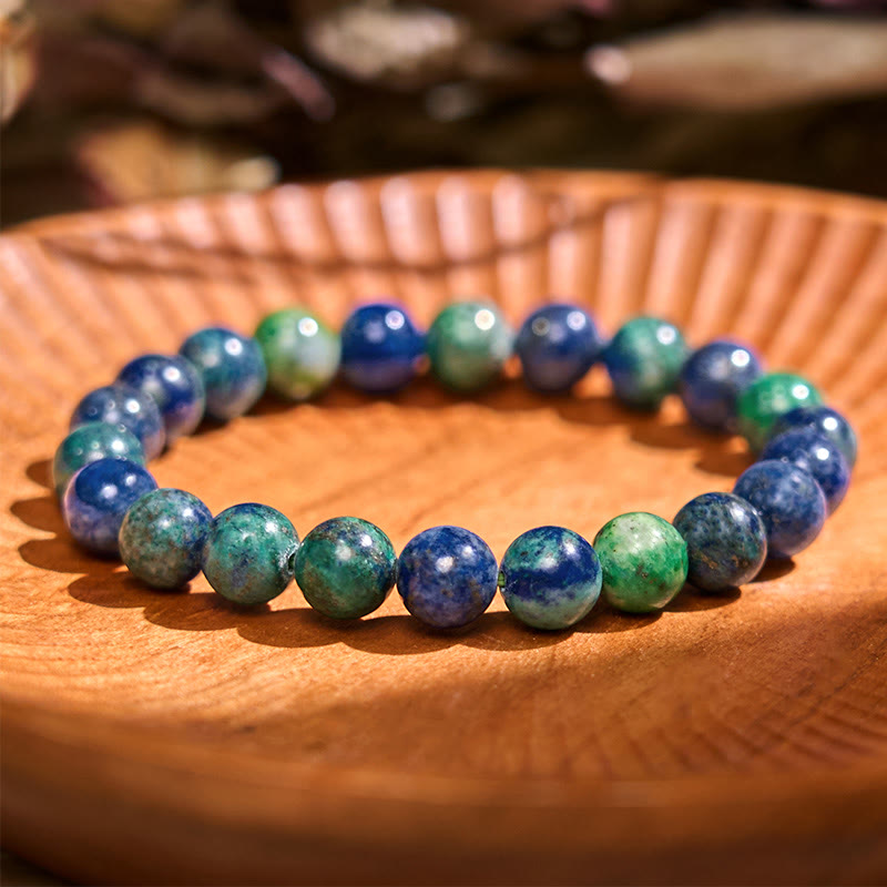 Buddha Stones Let The Past Go Blue Series Calm Tranquility Bracelet - Blue Green Lazurite(Wrist Circumference: 14-16cm) - image 29