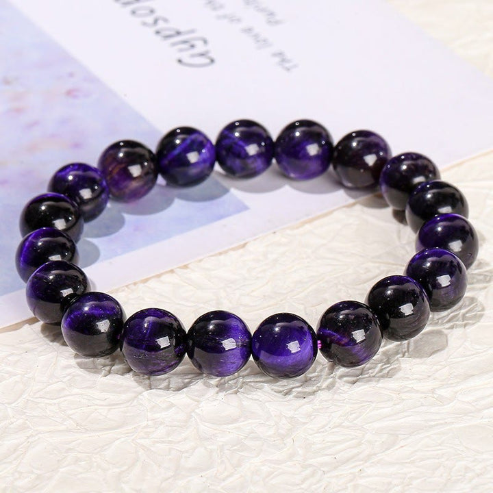 Buddha Stones Restores Calmness Cool Color Series Love Tranquility Bracelet - Dark Purple Tiger Eye(Wrist Circumference: 14-16cm) - image 45