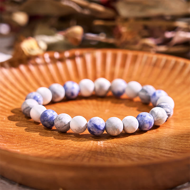 Buddha Stones Restores Calmness Cool Color Series Love Tranquility Bracelet - Blue Spot Jasper(Wrist Circumference: 14-16cm) - image 59