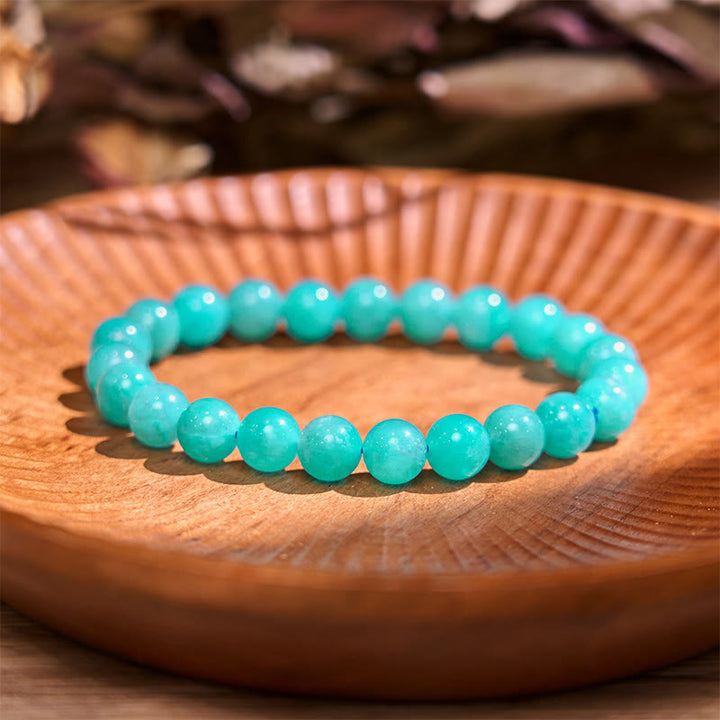 Buddha Stones Restores Calmness Cool Color Series Love Tranquility Bracelet - Dark Amazonite(Wrist Circumference: 14-16cm) - image 74