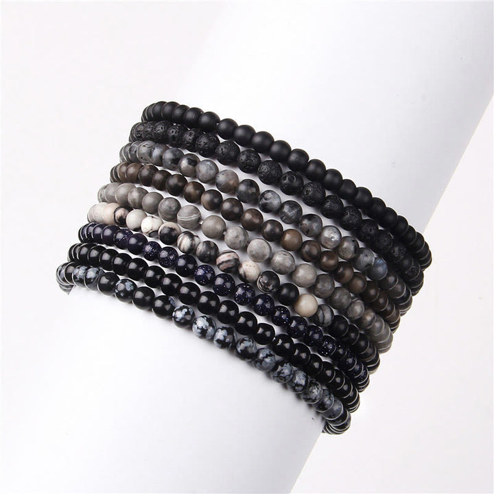 Buddha Stones 4mm Various Stone Crystal Mini Beads Healing Bracelet - image 13
