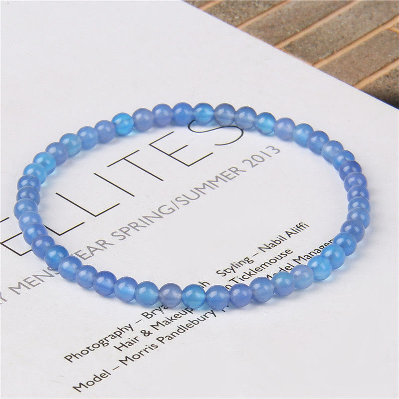 Buddha Stones 4mm Various Stone Crystal Mini Beads Healing Bracelet - image 38