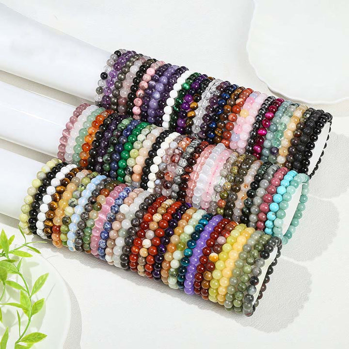 Buddha Stones Various Crystal Stone Amethyst Green Aventurine Rose Quartz Healing Bracelet - image 0
