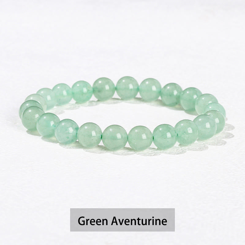 Buddha Stones Various Crystal Stone Amethyst Green Aventurine Rose Quartz Healing Bracelet - Green Aventurine - 10mm(Wrist Circumference 14-16cm) - image 9