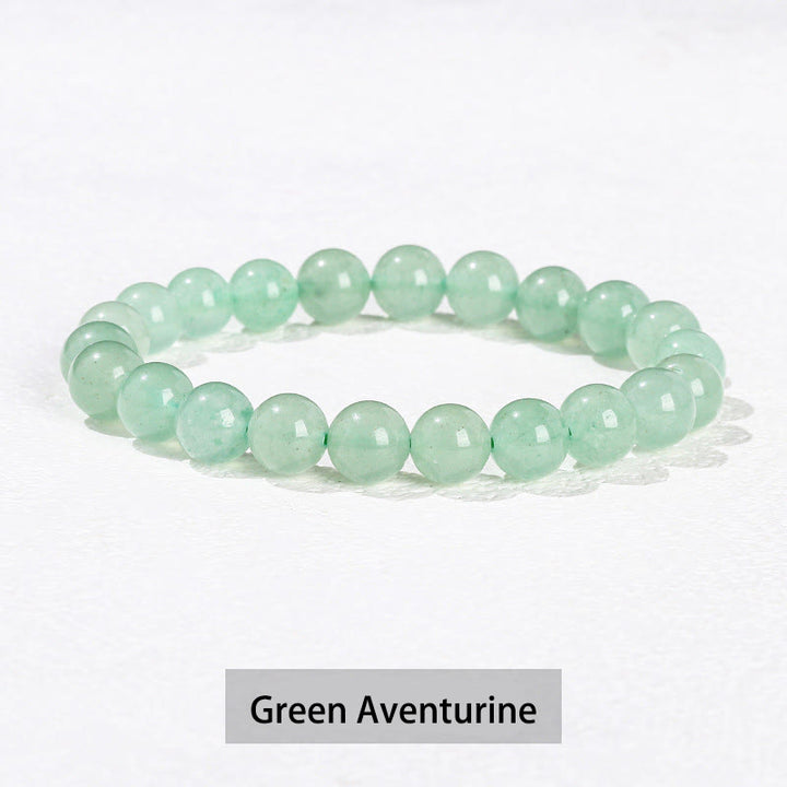 Buddha Stones Various Crystal Stone Amethyst Green Aventurine Rose Quartz Healing Bracelet - Green Aventurine - 10mm(Wrist Circumference 14-16cm) - image 9