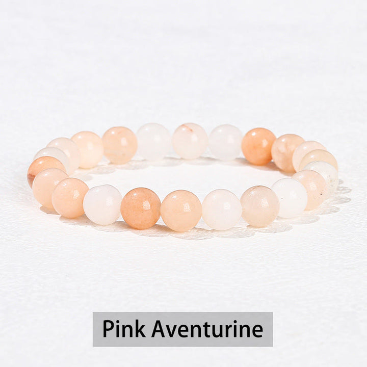 Buddha Stones Various Crystal Stone Amethyst Green Aventurine Rose Quartz Healing Bracelet - Pink Aventurine - 10mm(Wrist Circumference 14-16cm) - image 11