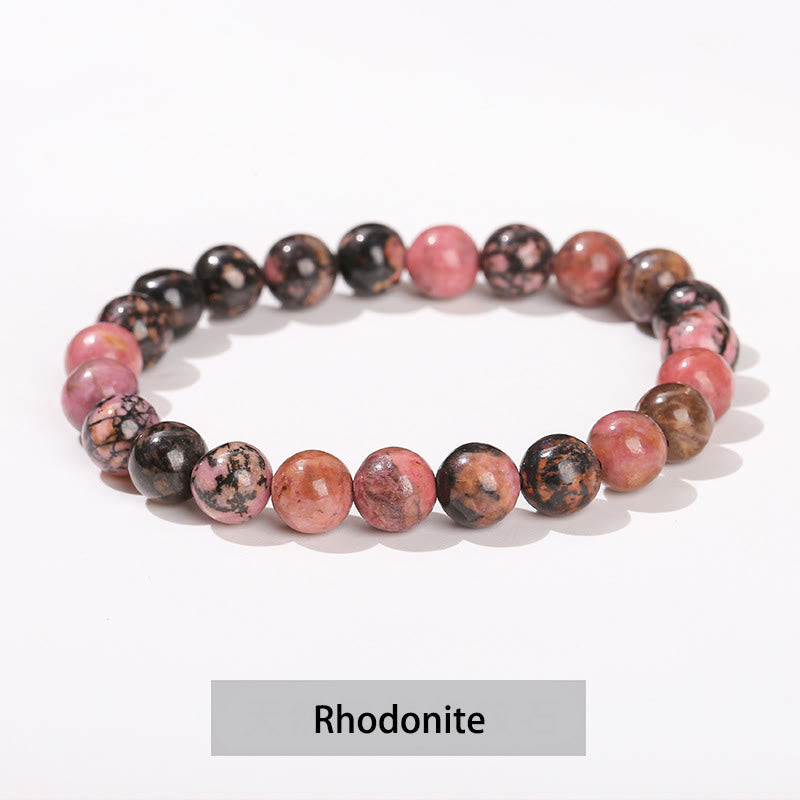 Buddha Stones Various Crystal Stone Amethyst Green Aventurine Rose Quartz Healing Bracelet - image 33