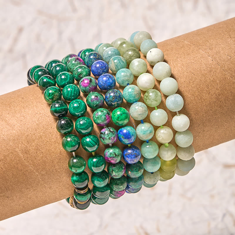Buddha Stones Love Self Green Series Calm Balance Support Bracelet - image 0