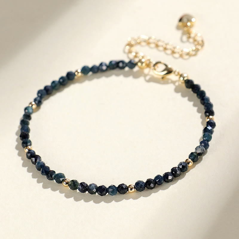 Buddha Stones Indicolite Tourmaline Copper Beads Wisdom Bracelet - image 4