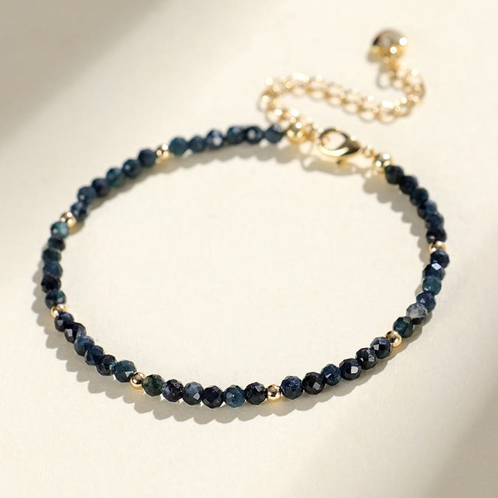 Buddha Stones Indicolite Tourmaline Copper Beads Wisdom Bracelet - image 4