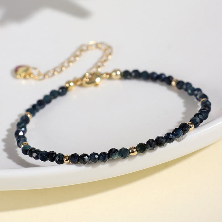 Buddha Stones Indicolite Tourmaline Copper Beads Wisdom Bracelet - image 10