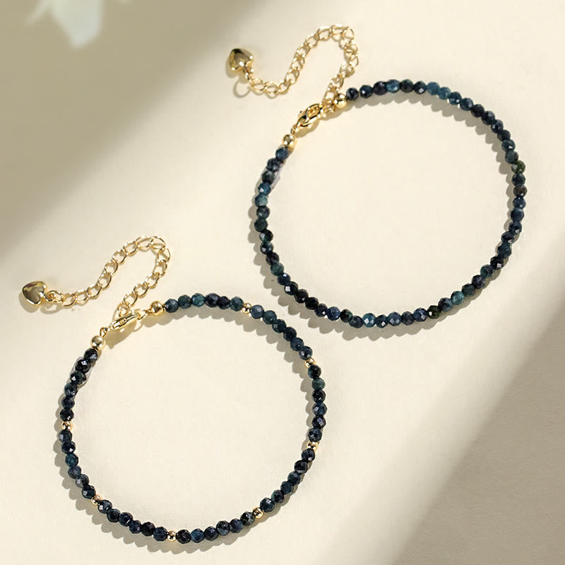 Buddha Stones Indicolite Tourmaline Copper Beads Wisdom Bracelet - image 1