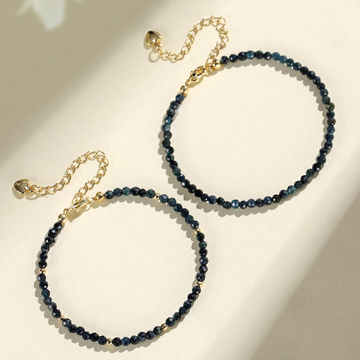 Buddha Stones Indicolite Tourmaline Copper Beads Wisdom Bracelet - image 1