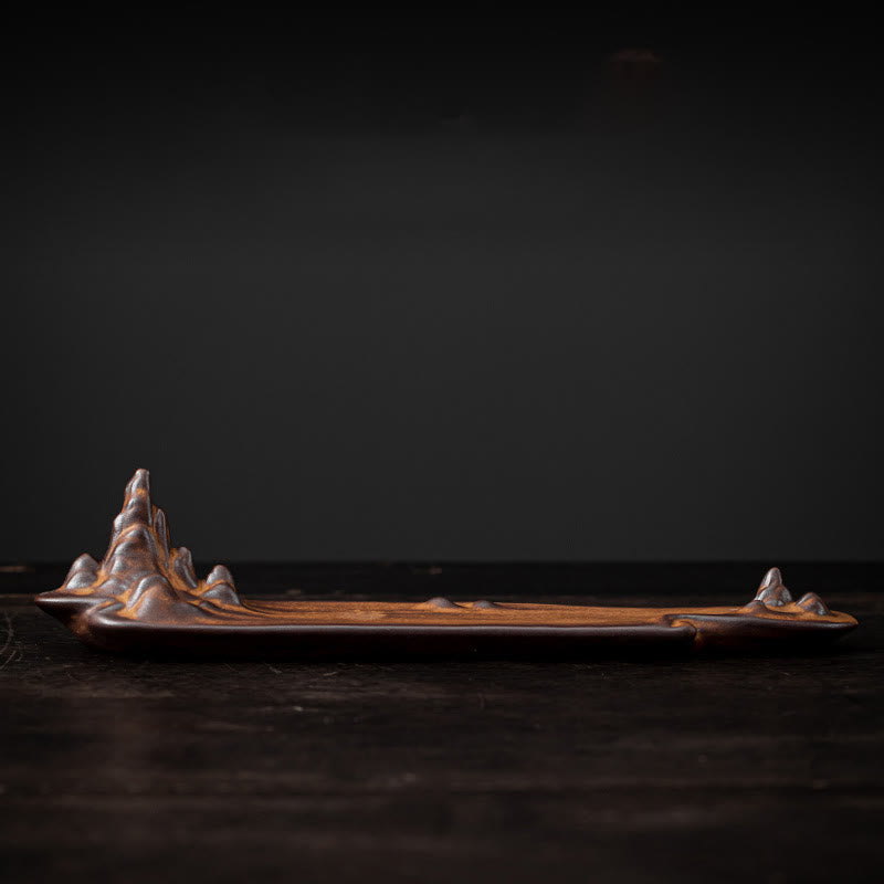 Buddha Stones Mountains Boat Design Spiritual Healing Ceramic Stick Incense Burner Decoration - image 6