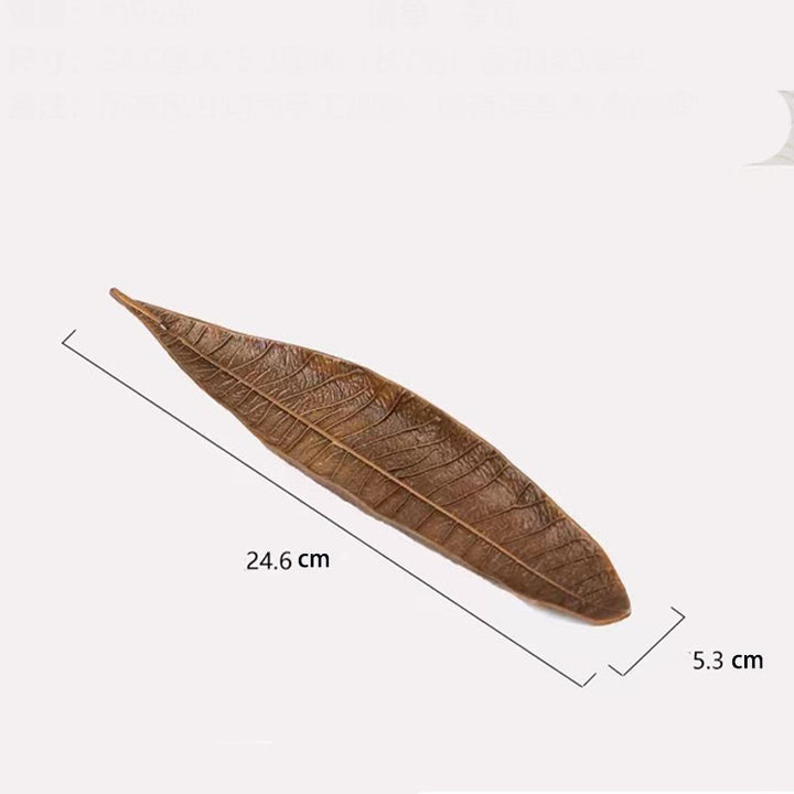 Buddha Stones Alloy Oriental Leaf Healing Incense Burner Decoration - image 12