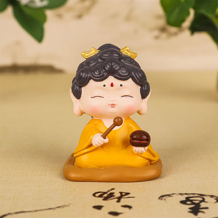 Buddha Stones Meditation Lotus Amitabha Buddha Resin Statue Compassion Home Decoration - Zen Buddha 4.3*3.8*5.6cm - image 8