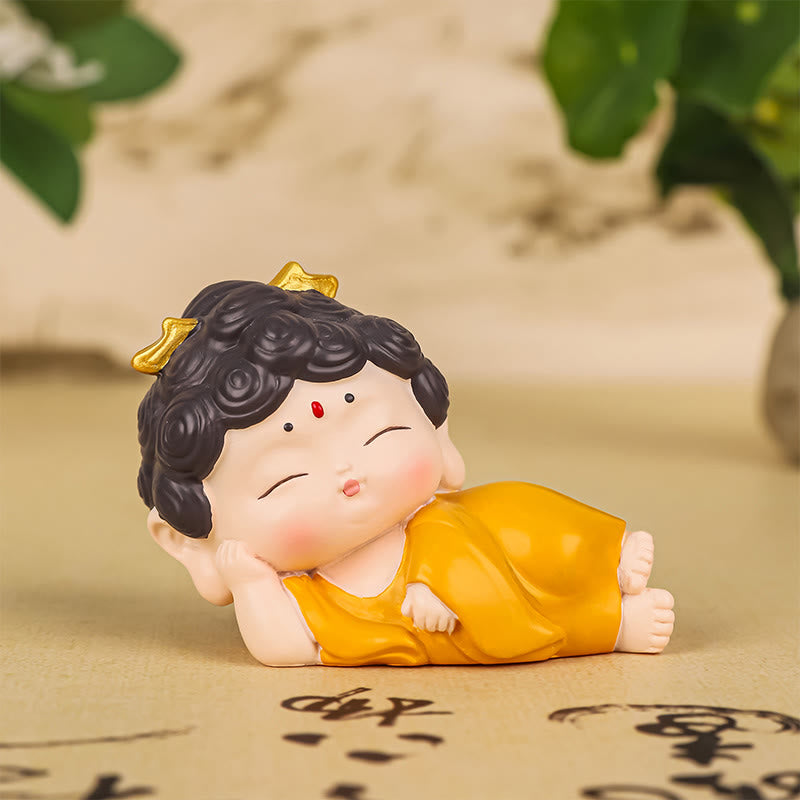 Buddha Stones Meditation Lotus Amitabha Buddha Resin Statue Compassion Home Decoration - Sleeping Buddha 5.9*3.6*4.1cm - image 13