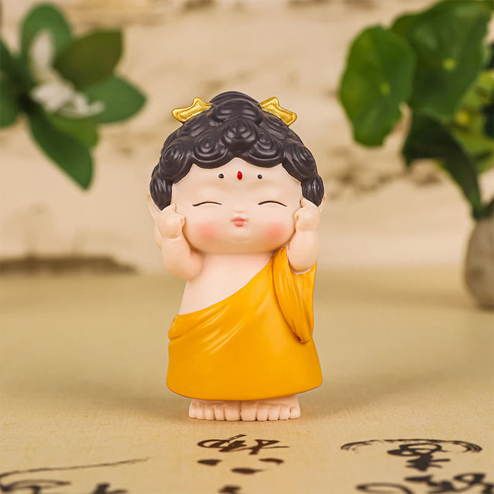 Buddha Stones Meditation Lotus Amitabha Buddha Resin Statue Compassion Home Decoration - Standing Buddha 3.6*3.1*6.4cm - image 15
