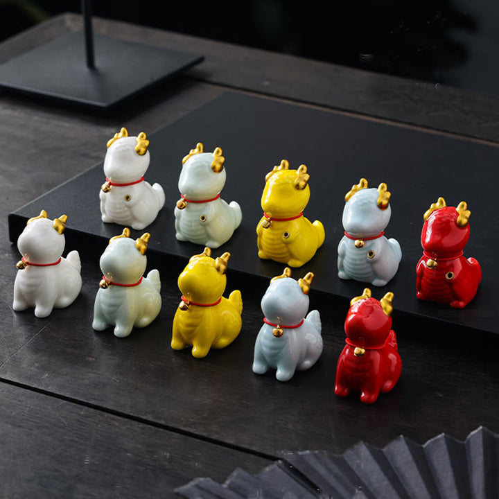 Buddha Stones Dragon Bell Healing Ceramic Incense Burner Desk Decoration - image 1