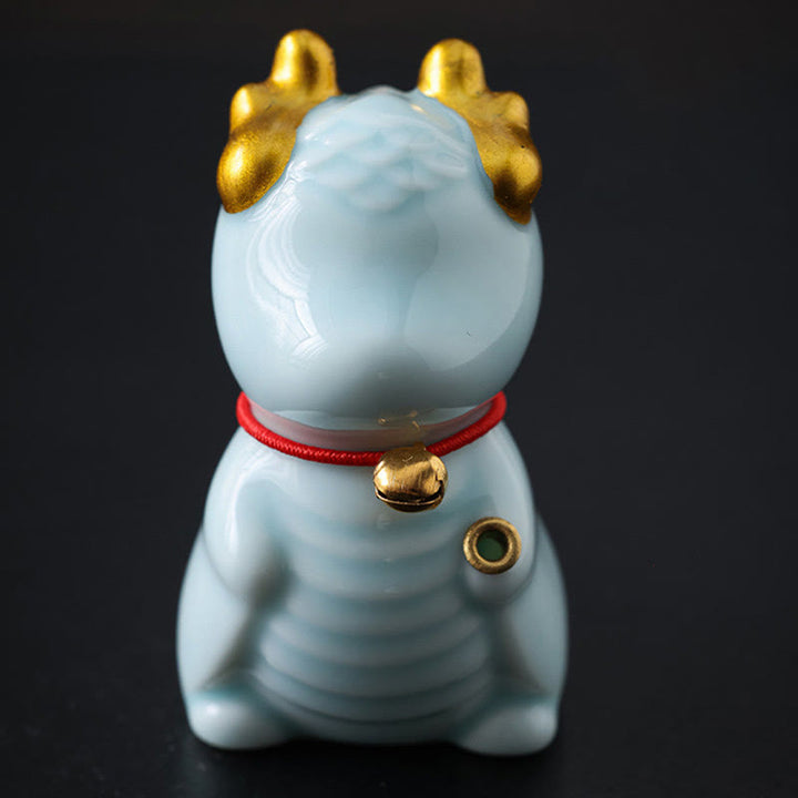 Buddha Stones Dragon Bell Healing Ceramic Incense Burner Desk Decoration - image 2