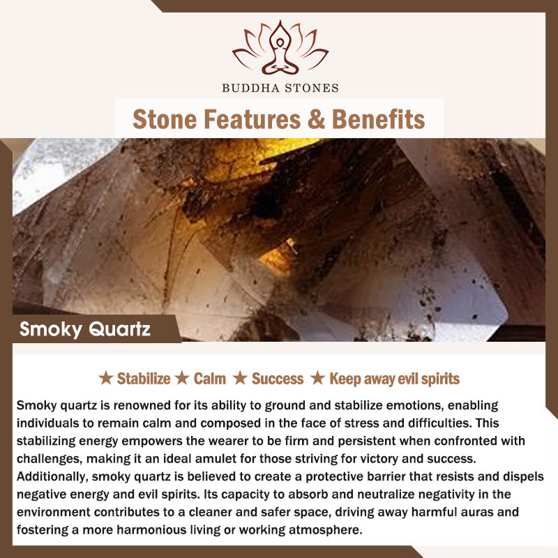 Buddha Stones Black Obsidian Black Rutilated Quartz Moonstone Cube Strength Bracelet - image 19