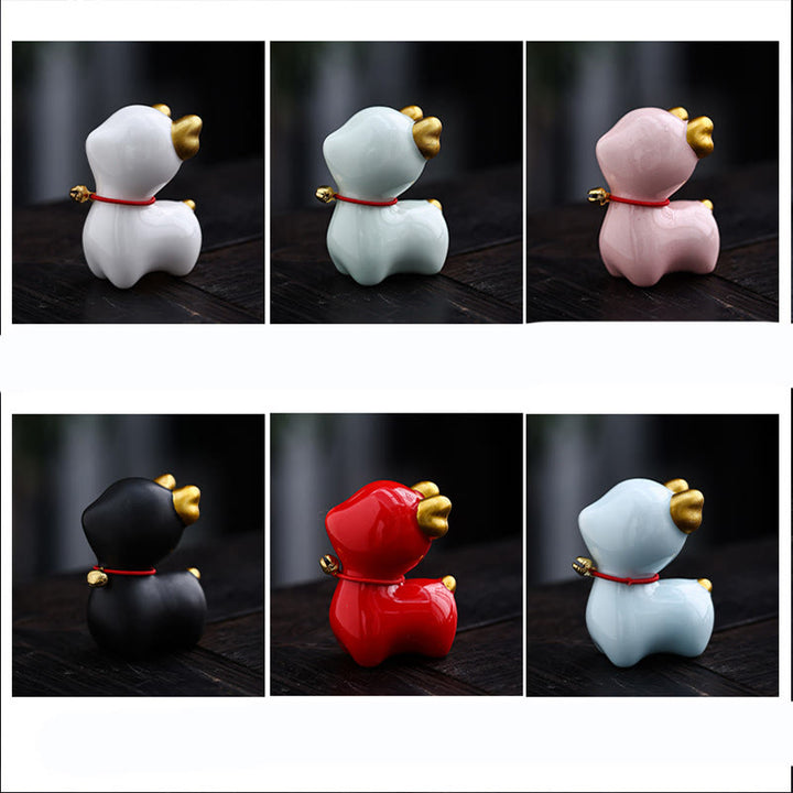 Buddha Stones Mini Deer Tea Pet Ceramic Home Desk Figurine Decoration - image 26