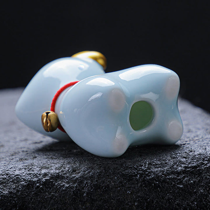 Buddha Stones Mini Deer Tea Pet Ceramic Home Desk Figurine Decoration - image 13