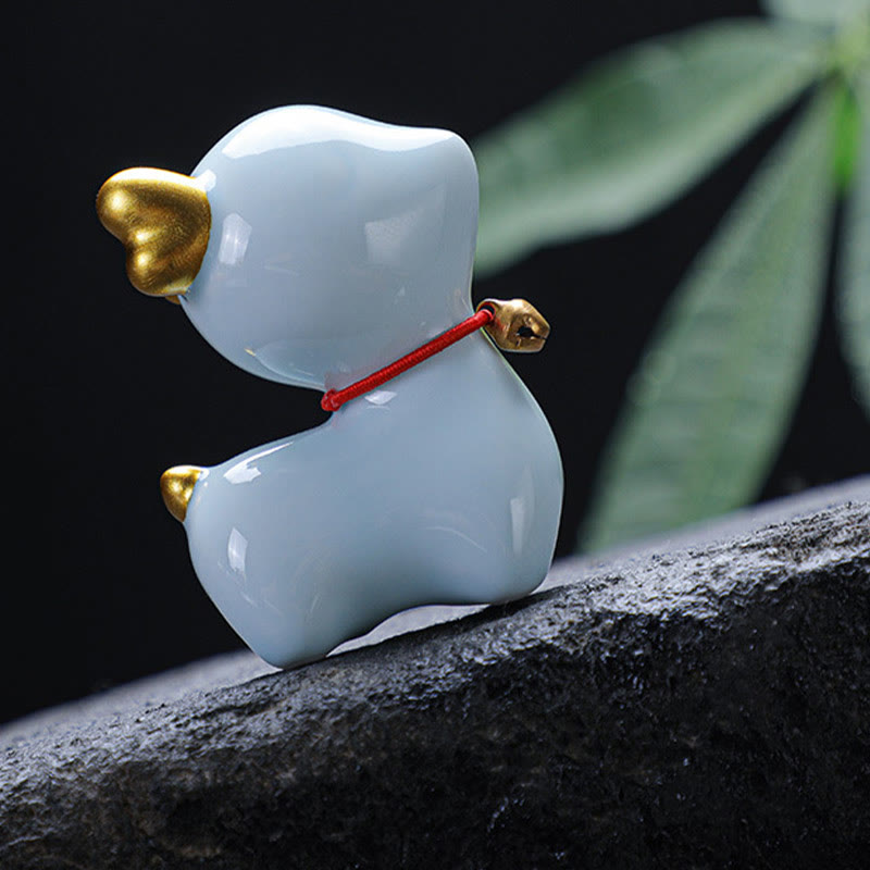 Buddha Stones Mini Deer Tea Pet Ceramic Home Desk Figurine Decoration - image 12