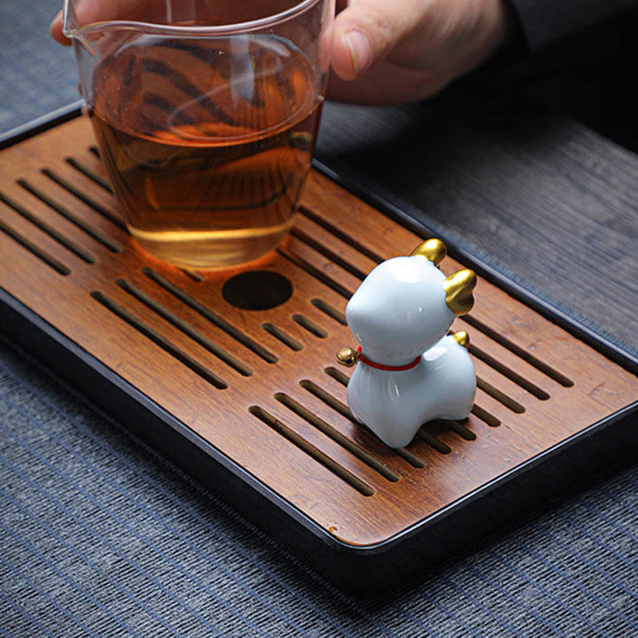 Buddha Stones Mini Deer Tea Pet Ceramic Home Desk Figurine Decoration - image 15