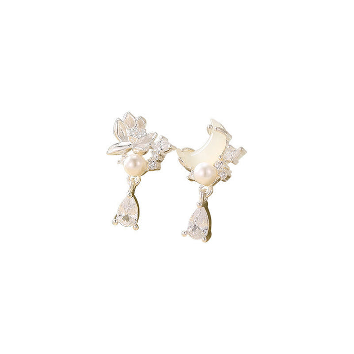 Buddha Stones Hetian Jade 925 Sterling Silver Cubic Zirconia Pearl Abundance Earrings - image 10