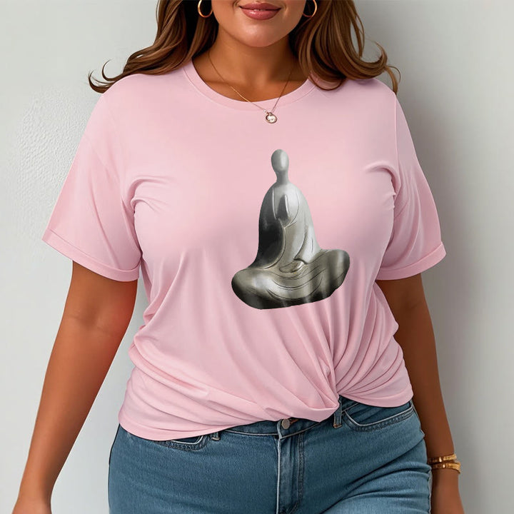 Buddha Stones Gray Formless Buddha Pattern Cotton Tee T-shirt - image 19