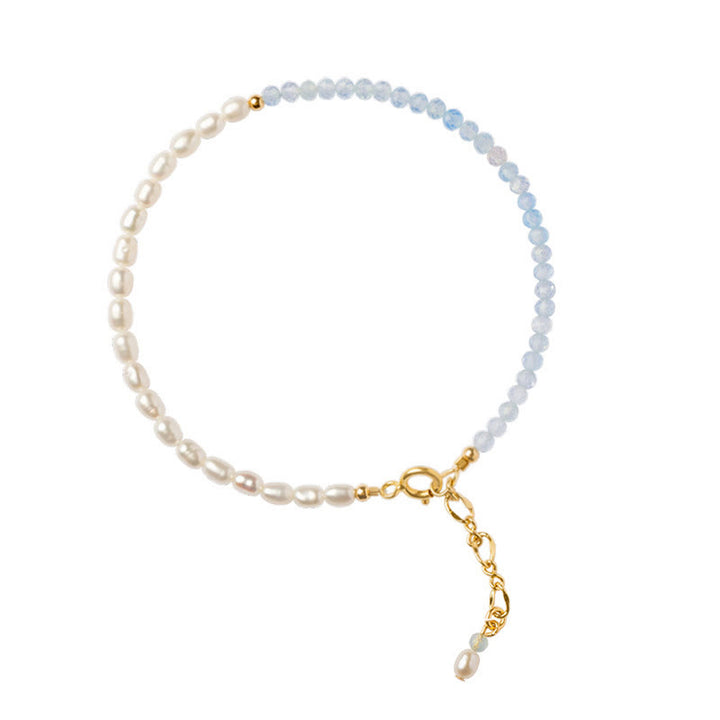 Buddha Stones 2mm Turquoise Pearl Ultra-thin Beads 14k Gold Plated Copper Wisdom Bracelet - image 14
