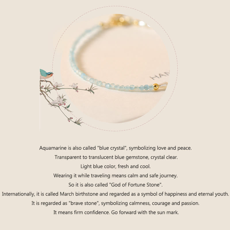 Buddha Stones 2mm Turquoise Pearl Ultra-thin Beads 14k Gold Plated Copper Wisdom Bracelet - image 8