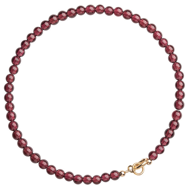 Buddha Stones 3mm Natural Small Garnet Ultra-Thin Beads Protection Bracelet - image 5