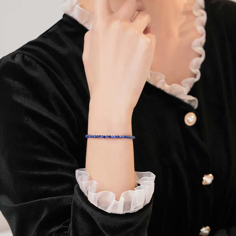 Buddha Stones Small Lazurite Ultra-Thin Beads Balance Bracelet - image 4