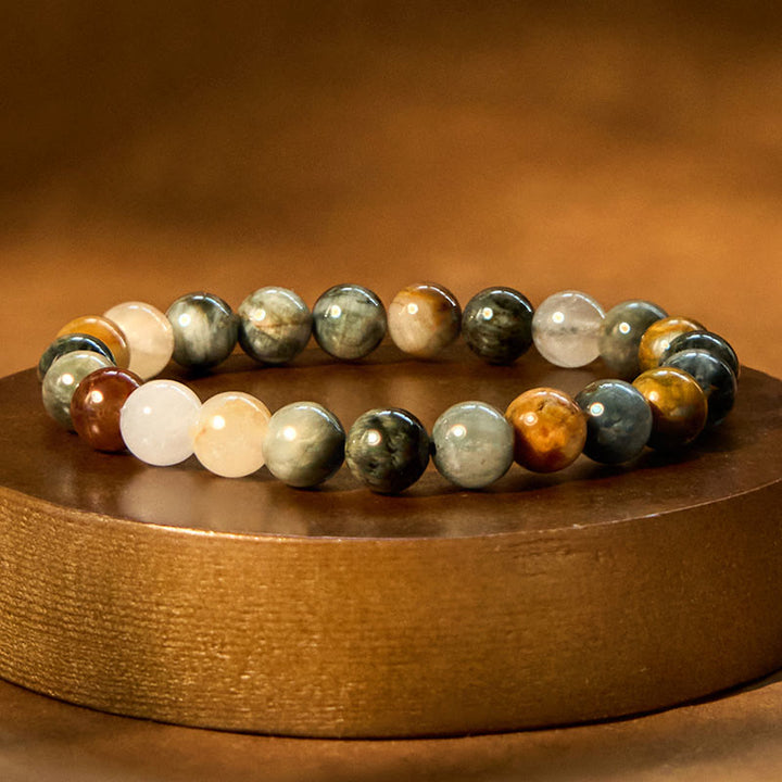 Buddha Stones Natural Eagle's Eye Stone Confidence Positive Bracelet - image 4