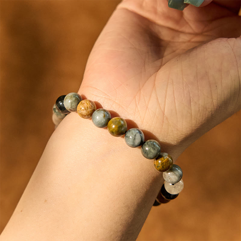 Buddha Stones Natural Eagle's Eye Stone Confidence Positive Bracelet - image 2