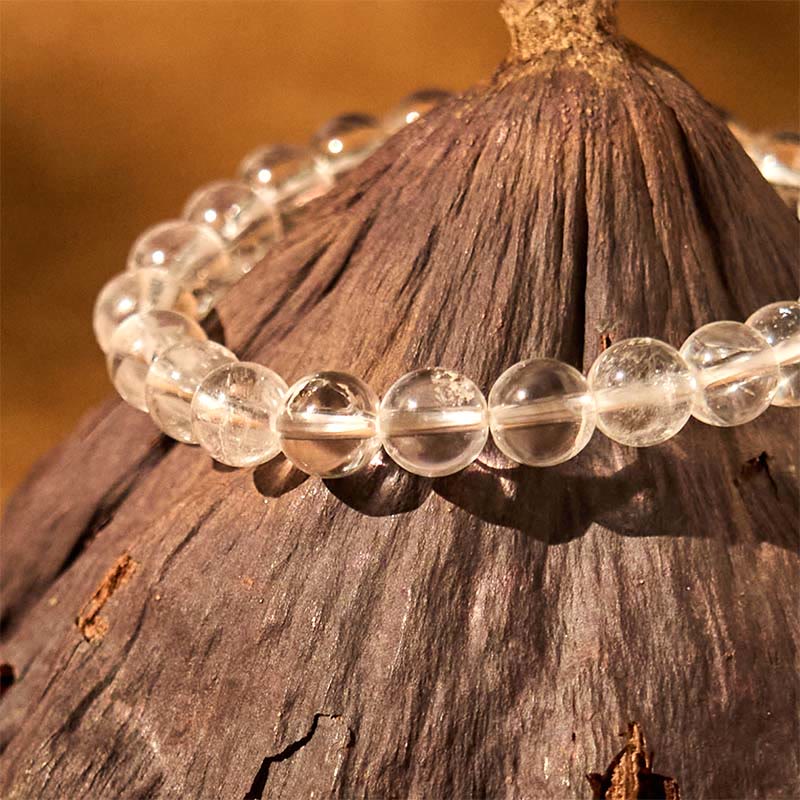 Buddha Stones Natural White Crystal Clarity Meditation Bracelet - image 2