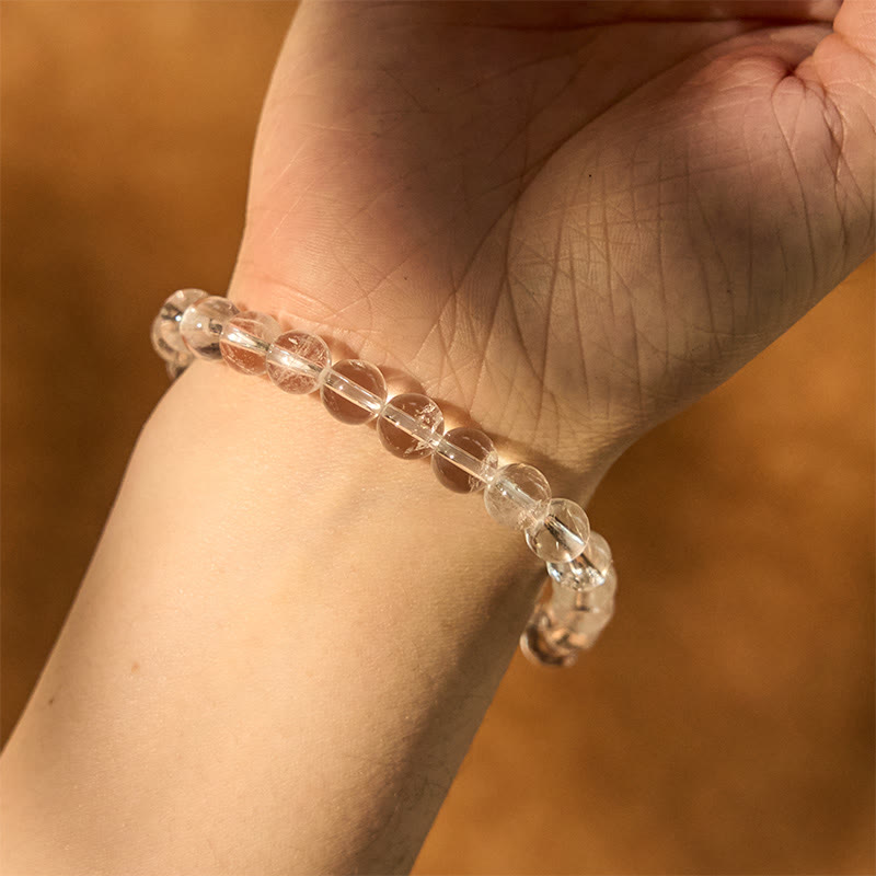 Buddha Stones Natural White Crystal Clarity Meditation Bracelet - image 3