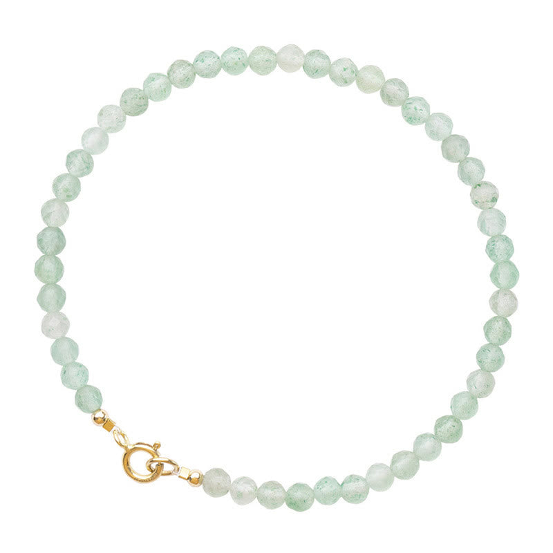 Buddha Stones 3mm Small Green Aventurine Ultra-Thin Beads Luck Bracelet - image 11