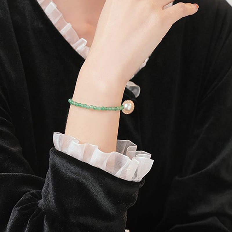 Buddha Stones 3mm Small Green Aventurine Ultra-Thin Beads Luck Bracelet - image 8