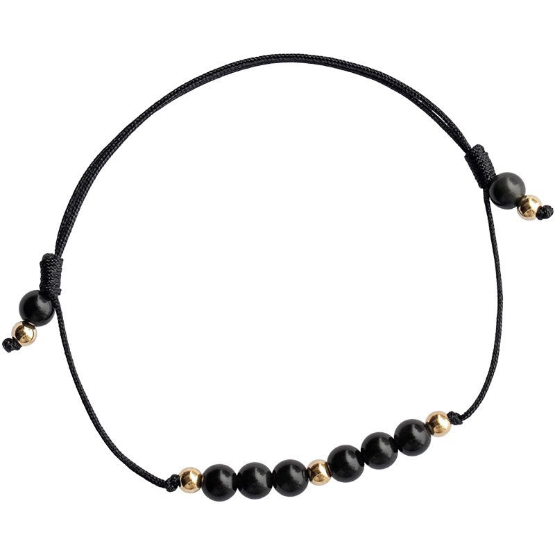 Buddha Stones Smoky Quartz Black Obsidian Ultra-thin Beads Success Bracelet - image 10