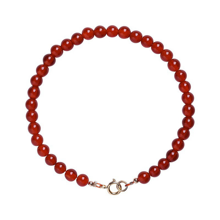 Buddha Stones Small Red Agate Ultra-thin Beads Calm Bracelet - image 5