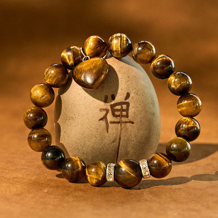 Buddha Stones Various Crystal Green Aventurine Love Heart Balance Bracelet - image 22