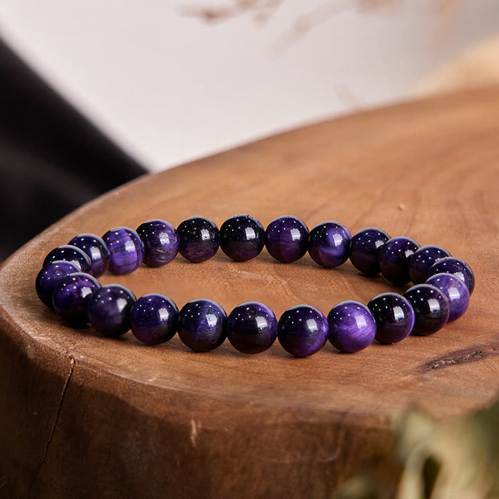 Buddha Stones Purple Tiger Eye Creativity Bracelet - image 3