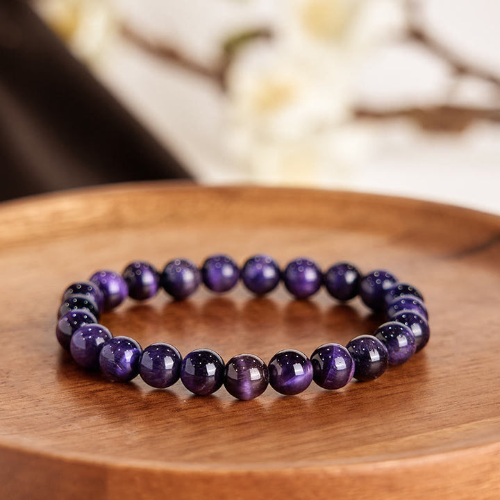Buddha Stones Purple Tiger Eye Creativity Bracelet - image 4