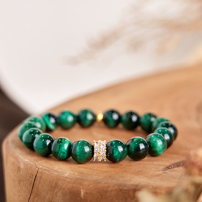 Buddha Stones Green Tiger Eye Positive Bracelet - image 4