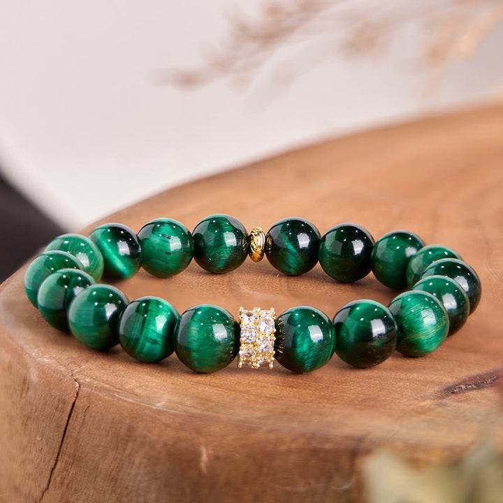 Buddha Stones Green Tiger Eye Positive Bracelet - image 2