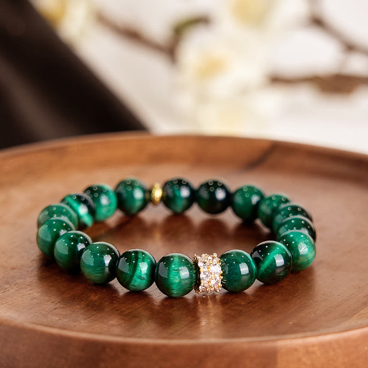 Buddha Stones Green Tiger Eye Positive Bracelet - image 3